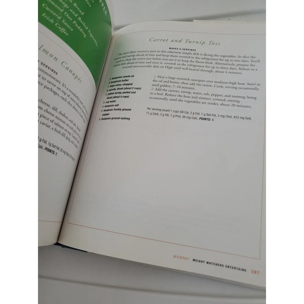 Weight Watchers Entertains Culinary Institute of America Cookbook Hardcover